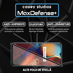 Folie Sticla CASEY STUDIOS compatibila cu Realme 7i / C11 / C11 (2021) / C15 / C21 / C21Y / C21Y / C25s / C25Y / Narzo 30A, Full Glue, Duritate Militara, Ultra HD, Anti Zgarieturi, Anti Amprente, Anti Socuri, Margini Negre Negru