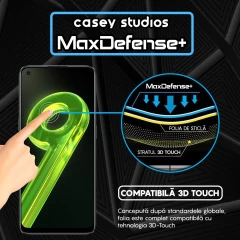Folie Sticla CASEY STUDIOS compatibila cu Realme 9 4G / 9 Pro Plus, Full Glue, Duritate Militara, Ultra HD, Anti Zgarieturi, Anti Amprente, Anti Socuri, Margini Negre Negru