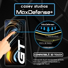 Folie Sticla CASEY STUDIOS compatibila cu Realme GT 5G, Full Glue, Duritate Militara, Ultra HD, Anti Zgarieturi, Anti Amprente, Anti Socuri, Margini Negre Negru