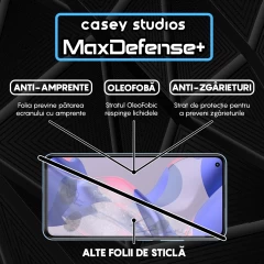 Folie Sticla CASEY STUDIOS compatibila cu Xiaomi 11 Lite 5G NE / Mi 11 Lite / Mi 11 Lite 5G, Full Glue, Duritate Militara, Ultra HD, Anti Zgarieturi, Anti Amprente, Anti Socuri, Margini Negre Negru