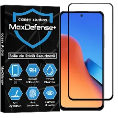 Folie Sticla CASEY STUDIOS compatibila cu Xiaomi 12 Pro, Full Glue, Duritate Militara, Ultra HD, Anti Zgarieturi, Anti Amprente, Anti Socuri, Margini Negre Negru