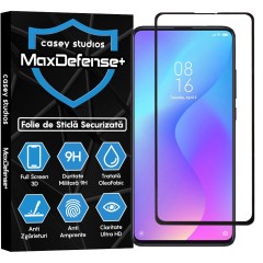 Folie Sticla CASEY STUDIOS compatibila cu Xiaomi Mi 9T / Redmi K20 / Redmi K20 Pro, Full Glue, Duritate Militara, Ultra HD, Anti Zgarieturi, Anti Amprente, Anti Socuri, Margini Negre
