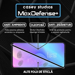 Folie Sticla CASEY STUDIOS compatibila cu Xiaomi Mi 9T / Redmi K20 / Redmi K20 Pro, Full Glue, Duritate Militara, Ultra HD, Anti Zgarieturi, Anti Amprente, Anti Socuri, Margini Negre Negru