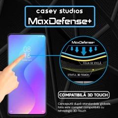 Folie Sticla CASEY STUDIOS compatibila cu Xiaomi Mi 9T / Redmi K20 / Redmi K20 Pro, Full Glue, Duritate Militara, Ultra HD, Anti Zgarieturi, Anti Amprente, Anti Socuri, Margini Negre Negru
