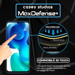 Folie Sticla CASEY STUDIOS compatibila cu Xiaomi Mi 10 Lite, Full Glue, Duritate Militara, Ultra HD, Anti Zgarieturi, Anti Amprente, Anti Socuri, Margini Negre Negru
