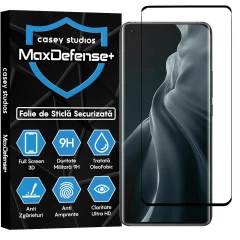 Folie Sticla CASEY STUDIOS compatibila cu Xiaomi Mi 11 / Mi 11 Pro / Mi 11 Ultra, Full Glue, Duritate Militara, Ultra HD, Anti Zgarieturi, Anti Amprente, Anti Socuri, Margini Negre Negru