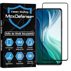 Folie Sticla CASEY STUDIOS compatibila cu Xiaomi Mi 11i / Poco F3, Full Glue, Duritate Militara, Ultra HD, Anti Zgarieturi, Anti Amprente, Anti Socuri, Margini Negre