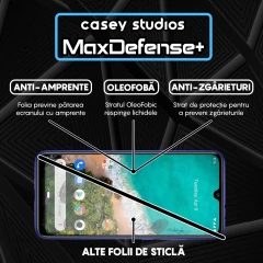 Folie Sticla CASEY STUDIOS compatibila cu Xiaomi Mi A3 / Mi CC9e, Full Glue, Duritate Militara, Ultra HD, Anti Zgarieturi, Anti Amprente, Anti Socuri, Margini Negre Negru