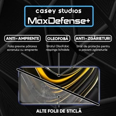 Folie Sticla CASEY STUDIOS compatibila cu Xiaomi Poco M3 / Redmi 9T, Full Glue, Duritate Militara, Ultra HD, Anti Zgarieturi, Anti Amprente, Anti Socuri, Margini Negre Negru