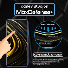Folie Sticla CASEY STUDIOS compatibila cu Xiaomi Poco M3 / Redmi 9T, Full Glue, Duritate Militara, Ultra HD, Anti Zgarieturi, Anti Amprente, Anti Socuri, Margini Negre Negru