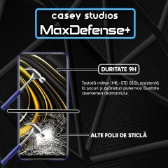 Folie Sticla CASEY STUDIOS compatibila cu Xiaomi Poco M3 / Redmi 9T, Full Glue, Duritate Militara, Ultra HD, Anti Zgarieturi, Anti Amprente, Anti Socuri, Margini Negre Negru