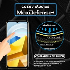 Folie Sticla CASEY STUDIOS compatibila cu Xiaomi Poco M5, Full Glue, Duritate Militara, Ultra HD, Anti Zgarieturi, Anti Amprente, Anti Socuri, Margini Negre Negru