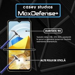 Folie Sticla CASEY STUDIOS compatibila cu Xiaomi Poco M5, Full Glue, Duritate Militara, Ultra HD, Anti Zgarieturi, Anti Amprente, Anti Socuri, Margini Negre Negru