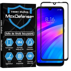 Folie Sticla CASEY STUDIOS compatibila cu Xiaomi Redmi 7, Full Glue, Duritate Militara, Ultra HD, Anti Zgarieturi, Anti Amprente, Anti Socuri, Margini Negre