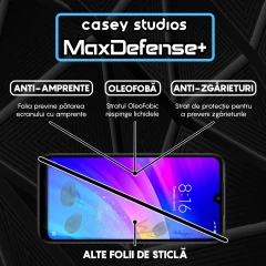 Folie Sticla CASEY STUDIOS compatibila cu Xiaomi Redmi 7, Full Glue, Duritate Militara, Ultra HD, Anti Zgarieturi, Anti Amprente, Anti Socuri, Margini Negre Negru