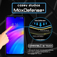 Folie Sticla CASEY STUDIOS compatibila cu Xiaomi Redmi 7, Full Glue, Duritate Militara, Ultra HD, Anti Zgarieturi, Anti Amprente, Anti Socuri, Margini Negre Negru