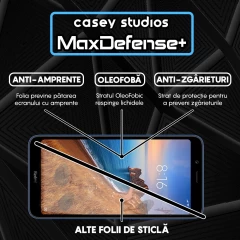 Folie Sticla CASEY STUDIOS compatibila cu Xiaomi Redmi 7A, Full Glue, Duritate Militara, Ultra HD, Anti Zgarieturi, Anti Amprente, Anti Socuri, Margini Negre Negru