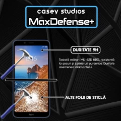 Folie Sticla CASEY STUDIOS compatibila cu Xiaomi Redmi 7A, Full Glue, Duritate Militara, Ultra HD, Anti Zgarieturi, Anti Amprente, Anti Socuri, Margini Negre Negru