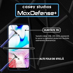 Folie Sticla CASEY STUDIOS compatibila cu Xiaomi Redmi 8 / Redmi 8A, Full Glue, Duritate Militara, Ultra HD, Anti Zgarieturi, Anti Amprente, Anti Socuri, Margini Negre Negru