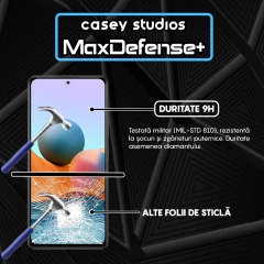 Folie Sticla CASEY STUDIOS compatibila cu Xiaomi Redmi Note 10 Pro / Redmi Note 10 Pro Max, Full Glue, Duritate Militara, Ultra HD, Anti Zgarieturi, Anti Amprente, Anti Socuri, Margini Negre Negru