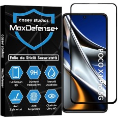 Folie Sticla CASEY STUDIOS compatibila cu Xiaomi Poco X4 Pro 5G / Redmi Note 11 Pro 4G / Redmi Note 11 Pro 5G / Redmi Note 11 Pro+ 5G, Full Glue, Duritate Militara, Ultra HD, Anti Zgarieturi, Anti Amprente, Anti Socuri, Margini Negre