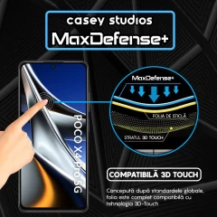 Folie Sticla CASEY STUDIOS compatibila cu Xiaomi Poco X4 Pro 5G / Redmi Note 11 Pro 4G / Redmi Note 11 Pro 5G / Redmi Note 11 Pro+ 5G, Full Glue, Duritate Militara, Ultra HD, Anti Zgarieturi, Anti Amprente, Anti Socuri, Margini Negre Negru
