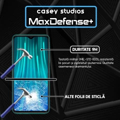 Folie Sticla CASEY STUDIOS compatibila cu Xiaomi Redmi Note 8 Pro, Full Glue, Duritate Militara, Ultra HD, Anti Zgarieturi, Anti Amprente, Anti Socuri, Margini Negre Negru