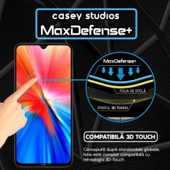 Folie Sticla CASEY STUDIOS compatibila cu Xiaomi Redmi Note 8 / Redmi Note 8 2021, Full Glue, Duritate Militara, Ultra HD, Anti Zgarieturi, Anti Amprente, Anti Socuri, Margini Negre Negru
