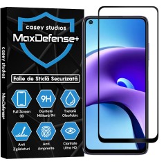 Folie Sticla CASEY STUDIOS compatibila cu Xiaomi Redmi Note 9T / Redmi Note 9T 5G, Full Glue, Duritate Militara, Ultra HD, Anti Zgarieturi, Anti Amprente, Anti Socuri, Margini Negre