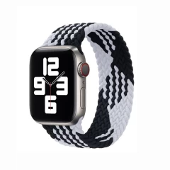 Curea Apple Watch 1/2/3/4/5/6/7/8/SE - 38/40/41 MM - XS - Braided Loop Casey Studios Casey Studios - Orange Black/white 