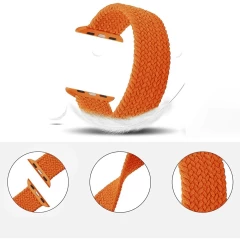 Curea Apple Watch 1/2/3/4/5/6/7/8/SE - 38/40/41 MM - S - Braided Loop Casey Studios Casey Studios - Orange Orange