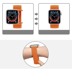 Curea Apple Watch 1/2/3/4/5/6/7/8/SE - 38/40/41 MM - S - Braided Loop Casey Studios Casey Studios - Orange Orange