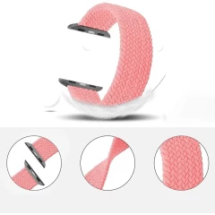 Curea Apple Watch 1/2/3/4/5/6/7/8/SE - 38/40/41 MM - M - Braided Loop Casey Studios Casey Studios - Pink Pink
