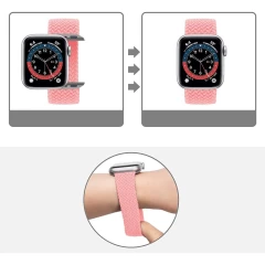 Curea Apple Watch 1/2/3/4/5/6/7/8/SE - 38/40/41 MM - M - Braided Loop Casey Studios Casey Studios - Pink Pink