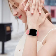 Curea Apple Watch 1/2/3/4/5/6/7/8/SE - 38/40/41 MM - M - Braided Loop Casey Studios Casey Studios - Pink Pink