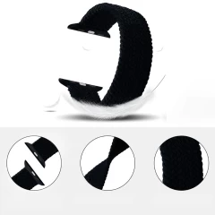 Curea Apple Watch 1/2/3/4/5/6/7/8/SE/Ultra - 42/44/45/49 MM - L - Braided Loop Casey Studios Casey Studios - Charcoal Charcoal