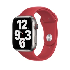 Curea Apple Watch 1/2/3/4/5/6/7/8/SE - 38/40/41 MM - M / L - Silicone Sport Casey Studios Casey Studios - Yellow Red 