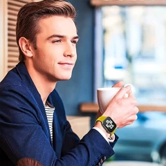 Curea Apple Watch 1/2/3/4/5/6/7/8/SE - 38/40/41 MM - M / L - Silicone Sport Casey Studios Casey Studios - Yellow Yellow