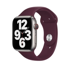 Curea Apple Watch 1/2/3/4/5/6/7/8/SE/Ultra - 42/44/45/49 MM - M / L - Silicone Sport Casey Studios Casey Studios - Mauve Wine Red 