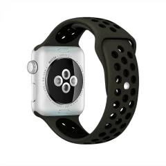 Curea Apple Watch 1/2/3/4/5/6/7/8/SE - 38/40/41 MM - M / L - Sport Loop Casey Studios Casey Studios - Army Green/black Army Green/black