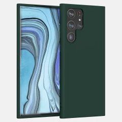Husa Samsung Galaxy S22 Ultra Casey Studios Premium Soft Silicone Dark Marine Green 
