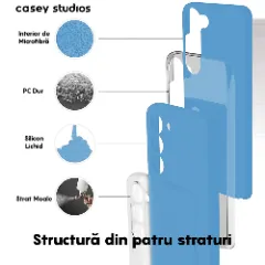 Husa Samsung Galaxy S23 Casey Studios Premium Soft Silicone Cadet Blue 
