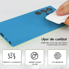 Husa Samsung Galaxy S23 Ultra Casey Studios Premium Soft Silicone Cadet Blue