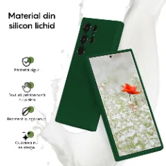 Husa Samsung Galaxy S23 Ultra Casey Studios Premium Soft Silicone Dark Marine Green