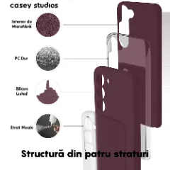 Husa Samsung Galaxy S23 Plus Casey Studios Premium Soft Silicone Burgundy