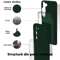 Husa Samsung Galaxy S23 Plus Casey Studios Premium Soft Silicone Dark Marine Green