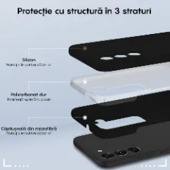 Husa Samsung Galaxy S22 Casey Studios Premium Soft Silicone Negru