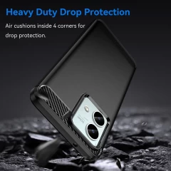 Husa pentru Motorola Moto G84 - Techsuit Carbon Silicone - Black Negru