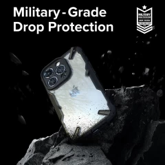Husa pentru iPhone 15 Pro - Ringke Fusion X Design - Camo Black Camo Black