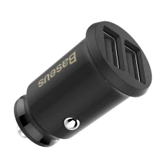 Incarcator Auto USB, 5V, 3.1A - Baseus Grain (CCALL-ML01) - Black Negru